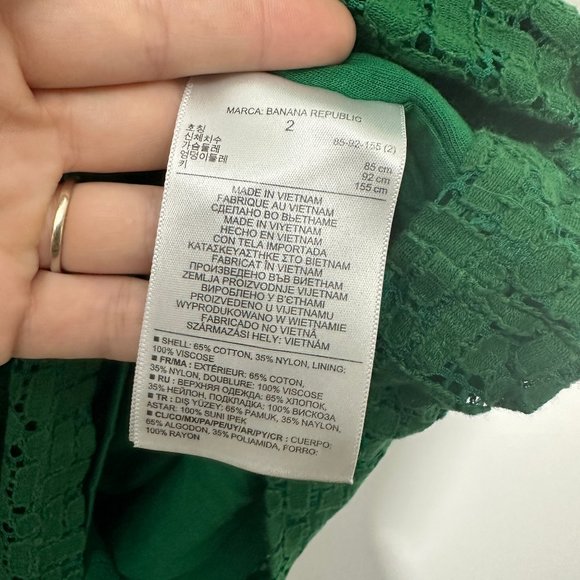 Banana Republic Ladies Dress Bodycon Green Size US 2 Cotton Blend Short UK Size - Picture 5 of 6